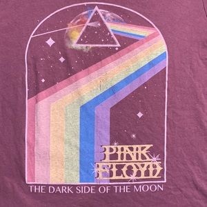 Women’s Burgundy Pink Floyd Graphic T-Shirt Short Sleeve Size XXL